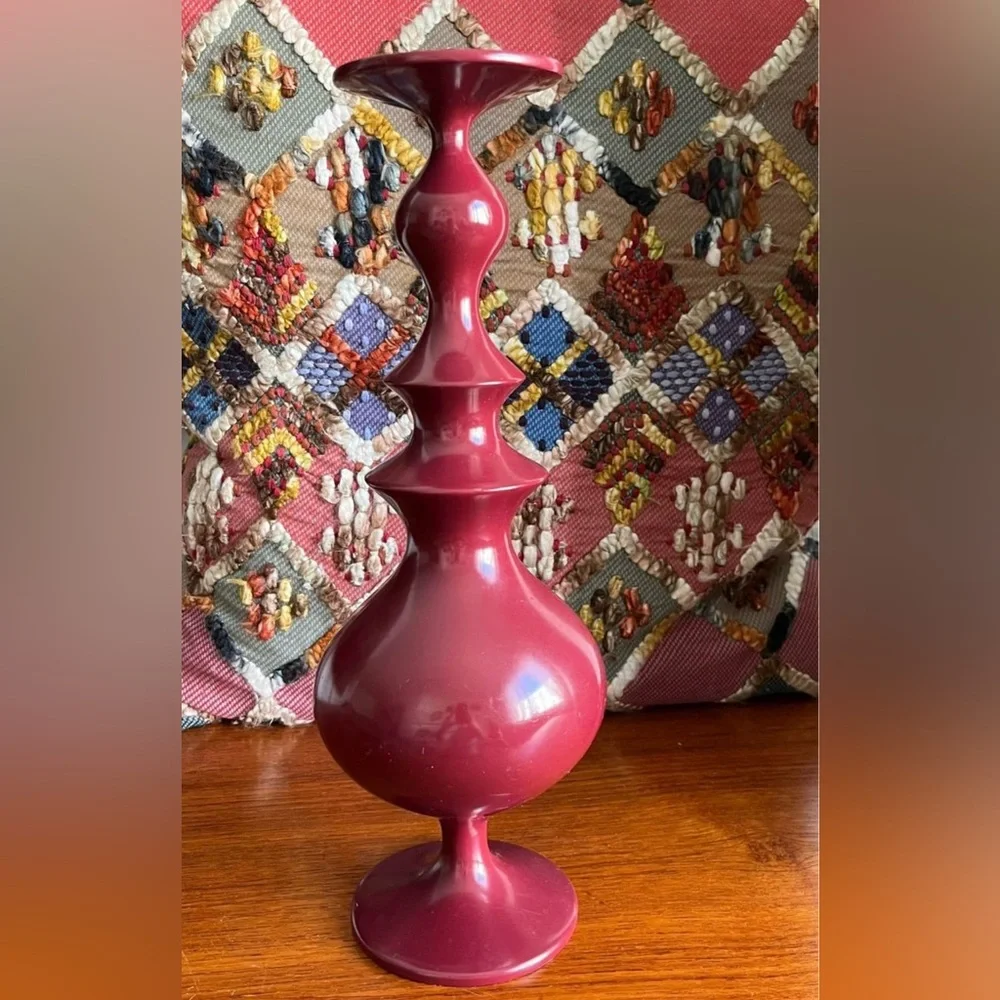 Modern Sculptural Decorative Object or Pillar Candle Holder By West Elm